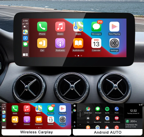 10,25 NTG 4.5 CLA C117 Android 14 Touchscreen GPS Navi mit CarPlay & Android Auto